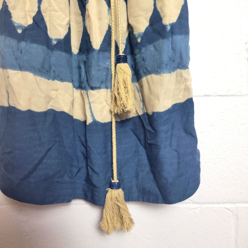 Anthropologie Maeve Geo Diamond Castalia Shibori Boho Dress Size 0P - Picture 5 of 9